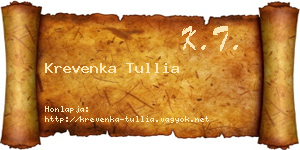 Krevenka Tullia névjegykártya